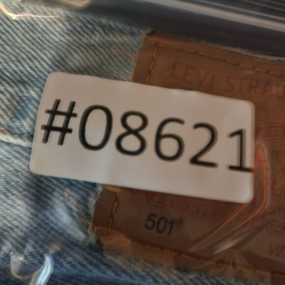 Levi's Shorts Womens 32 Blue 501 Premium Big E Button Fly Cut Off 100% Cotton - Picture 15 of 15